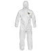 White Lakeland C2T132 coverall against white background