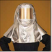 Silver and gold Lakeland 310-AGLG Approach Hood with Hardcap on brown background