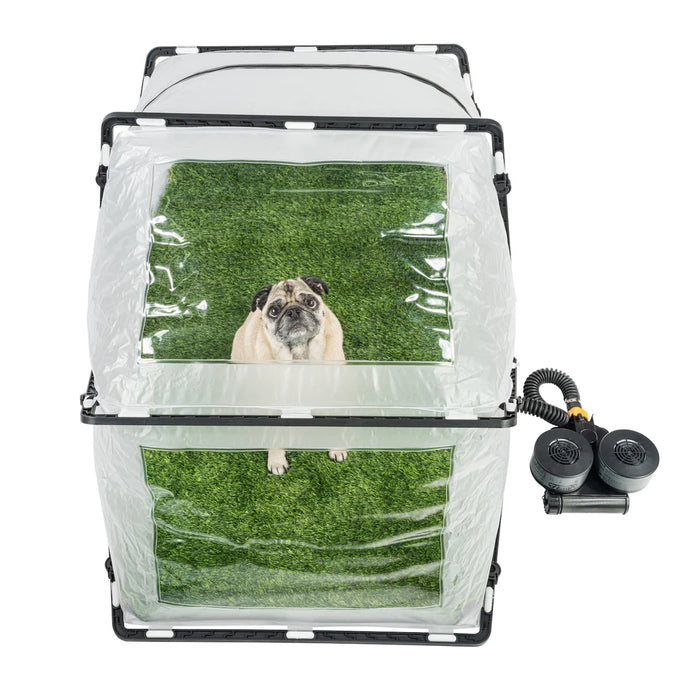 MIRA Safety Animal-Ark Deluxe Collapsible CBRN Pet Cage Gas Mask PAPR 53x33x26"