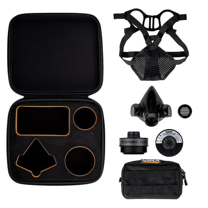Multi color MIRA TAPRKIT components on white background