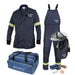 Multi color on white background Enespro National Safety Apparel EN12KTNTNB04 AirLite 12 Cal Jacket and Bib Kit