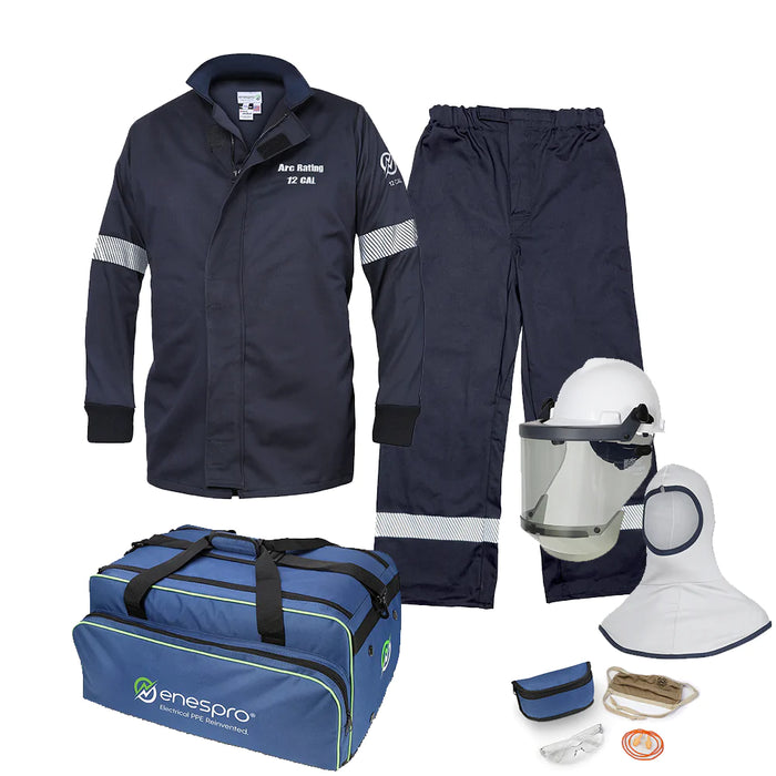Multi colored on white background National Safety Apparel Enespro EN12KTWUNB02 12 Cal Ultrasoft Arc Flash Kit