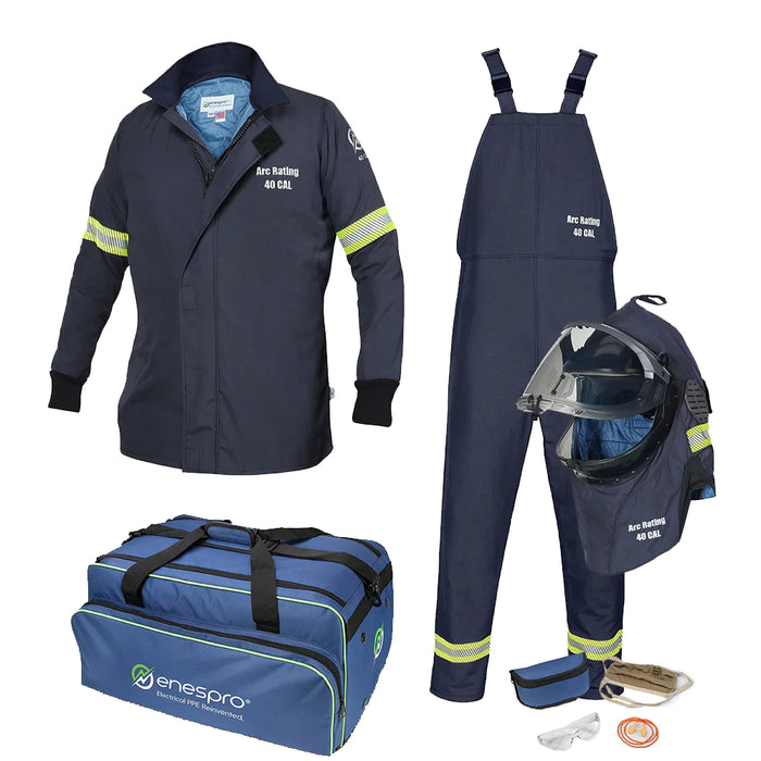 On white background Enespro National Safety Apparel EN40KTNDNB05 AirLite 40 cal Kit