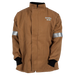 Brown Enespro National Safety Apparel EN65JTKVKH01 65 Cal Jacket on gray and black checkered background