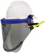 Gray and blue Paulson 9103037 Arc Flash AmpShield Model AMP3-20HT-EC Full-Brim Hat Bracket on white background