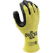 Yellow/black Showa S-Tex 303 cut resistant gloves on white background