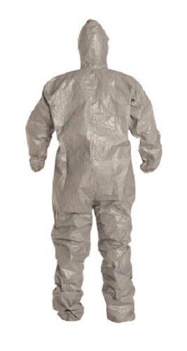 DuPont TF145T Tychem 6000 Coverall Respirator Hood Elastic Wrists/Ankles No Tax!