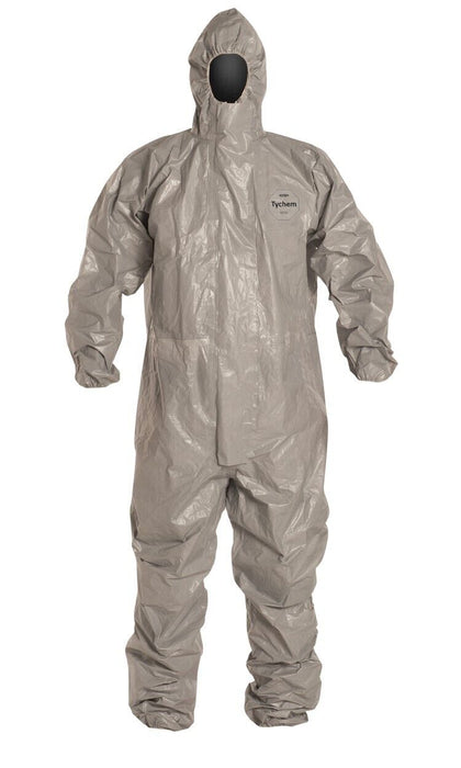 DuPont TF145T Tychem 6000 Coverall Respirator Hood Elastic Wrists/Ankles No Tax!