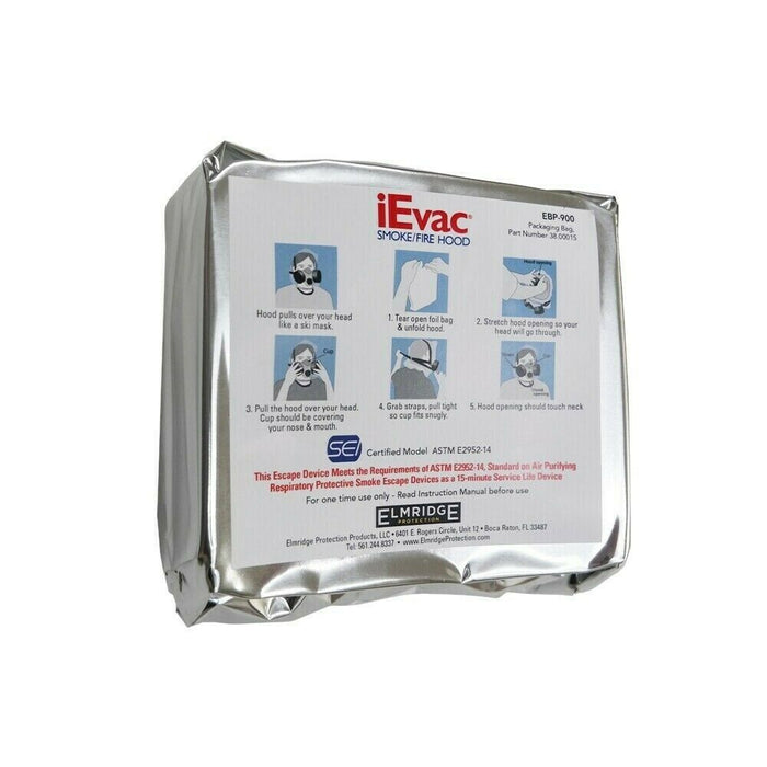 ELMRIDGE EBP-900 Smoke Fire Escape Hood  Dual Cartridge Important Note