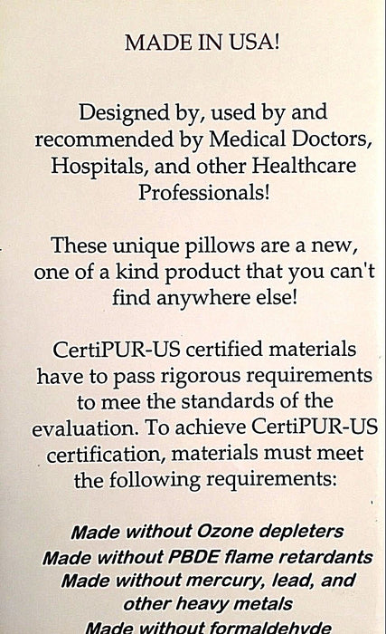 MEDICAL GRADE ORTHOPEDIC BOLSTER PILLOW 4x5x16 INCHES