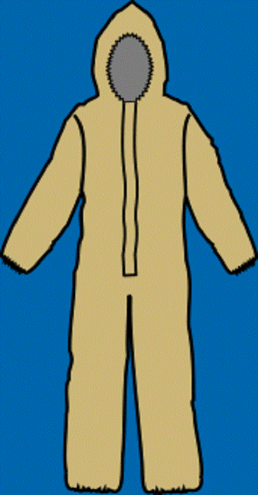 Kappler Z3H428 Zytron 300 Coverall with Hood Elastic Wrists and Ankles CE Type 3 Six per Case